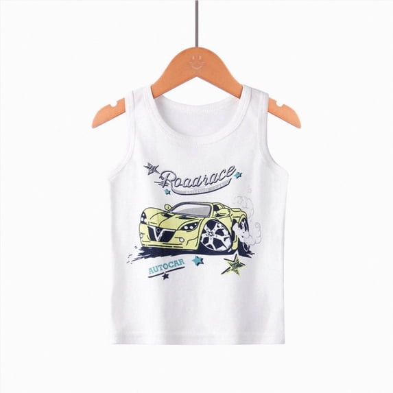 dmqupv Toddler Boy Shirts Toddler Boys Sleeveless Cotton Boy Undershirts Crew Neck Baby Tees Solid Summer Kids Clothes Yellow,10-11 Years