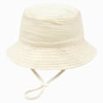 thumbnail image 1 of dmqupv Toddler Boy Sun Hat Toddler Baby Sun Hat Kids Summer Beach Adjustable Beach Hats with Bucket Wide Brim for Boys Girls Beige,6-12 Months, 1 of 3