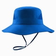 thumbnail image 1 of dmqupv Toddler Bucket Hats for Girls Cute Adjustable Sun Hat for Baby & Toddler UPF 50+ Sun Protection Wide Brim Bucket Cap Soft Lightweight Blue,6-10 Years, 1 of 5