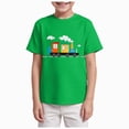 thumbnail image 1 of dmqupv Toddler Clothes for Boys Toddler Boy's Truck Graphic T Shirt Print Crew Neck Short Sleeve Summer Tshirt Breathable Tee Green,9-10 Years, 1 of 4