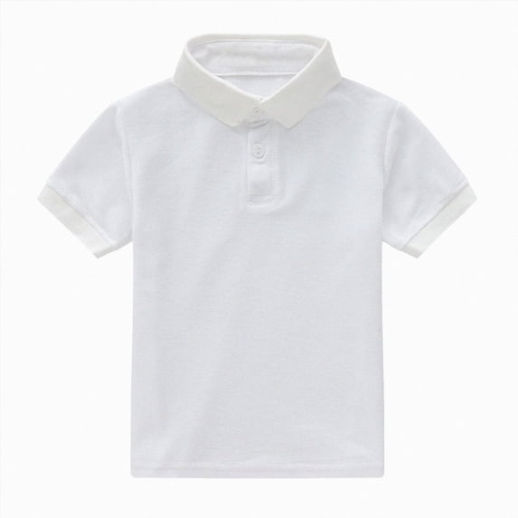 dmqupv Toddler Dress Shirt Boys Toddler Baby Boy Short Sleeve Button Down Shirt Kids Summer School Dress Shirts Lightweight Collared Casual Tops White,18-24 Months