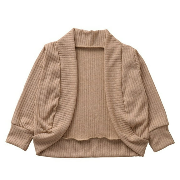 dmqupv Toddler Girl Shirt 2t Toddler Kids Baby Girls Knitted Sweater Long Sleeve Cardigan Toddler Girl Easter Shirt Khaki 1-2 Years