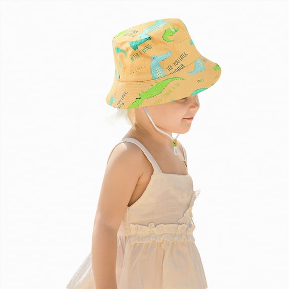 dmqupv Toddler Sun Hat Girl Baby Sun Hat UPF 50+ Sun Protection Wide Brim Baby Bucket Hat Breathable Fabric Summer Beach Hat Suitable For Boys And Girls C,One Size