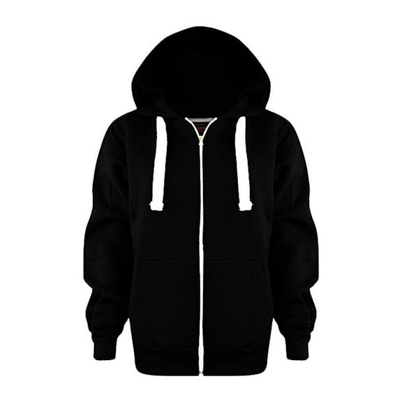 dmqupv Top Kids Sleeve Hoodie Solid Jackets Boys Long Color Up Sweatshirt Girls Zip Boys Girls Winter Coats Size 10-12 Outerwear Black 7-8 Years