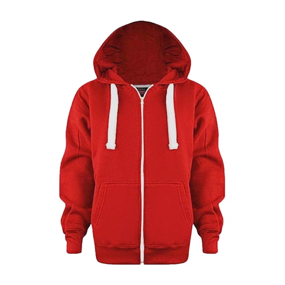 dmqupv Top Kids Sleeve Hoodie Solid Jackets Boys Long Color Up Sweatshirt Girls Zip Boys Coat&jacket Baby Jackets Outerwear Red 5-6 Years