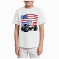 thumbnail image 1 of dmqupv Usa Flag Shirt Kids Kids Boys Shirts Toddler American Flag T-Shirt Patriotic Short Sleeve Tee White,13-14 Years, 1 of 4