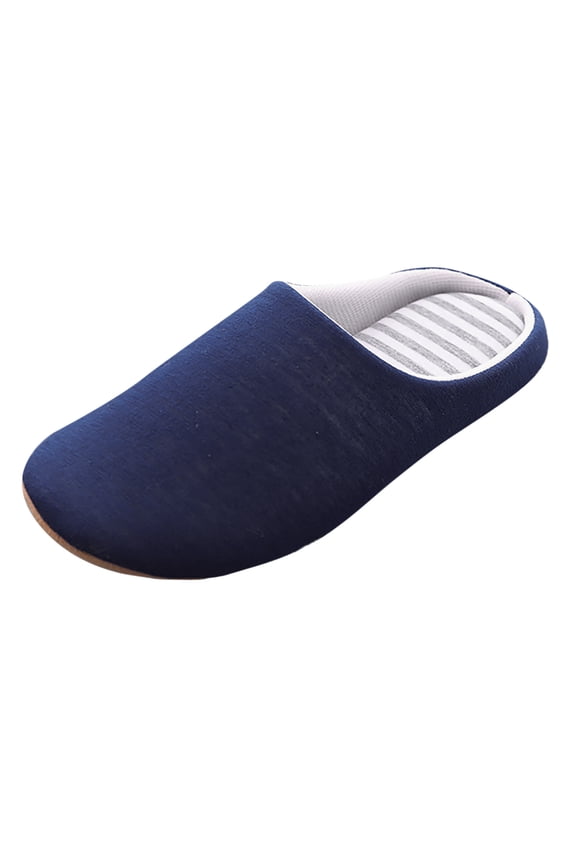 Velvet Slippers House Slippers Round For Women For Women Flats Plus Toe Shoes Womens Memory Foam Slippers Navy 11