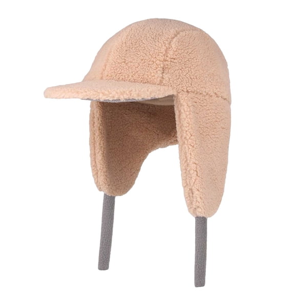 dmqupv Winter Hat Kids Trapper Hat With Ear For Toddlers Kids Warm Fleece Lined Winter Earflap Hat For Boys Girls Khaki,Size for 5-12 Years