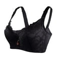 thumbnail image 1 of dmqupv Women Bras Front Closure Women's Seamless Comfortable Sports Bra with Removable Pads Black 34 75E, 1 of 5