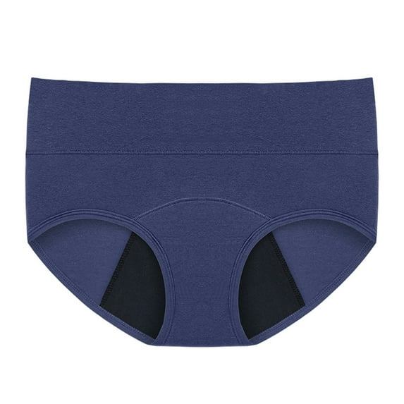 dmqupv Women Panties Underwear for Women Leak Proof Cotton Overnight Menstrual Panties Briefs Dark Blue L