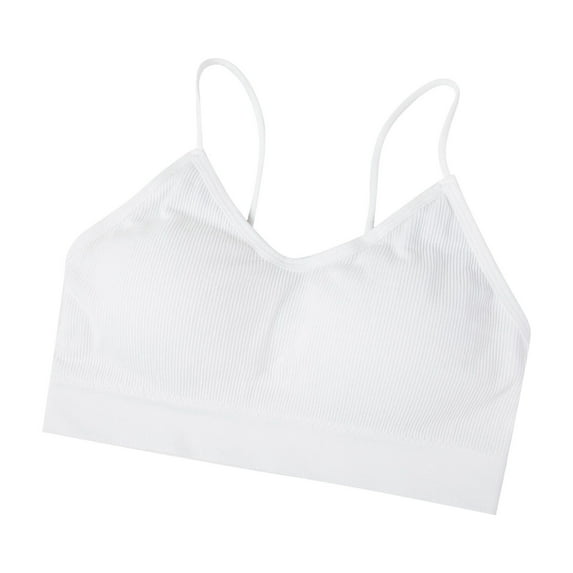 dmqupv Womens Bras Plus Size Double Support Wireless Bra, Full-Coverage Wirefree T-Shirt Bra, Comfortable Cotton Wirefree Bra White M