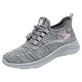 thumbnail image 1 of dmqupv Womens Memory Foam Sneakers Wide Width Fashion Summer Autumn Women Sneakers Flat Womens Sneakers Size 11 Grey 8.5, 1 of 5