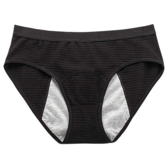 dmqupv Womens Panties Cotton Underwear for Women Leak Proof Cotton Overnight Menstrual Panties Briefs Black M