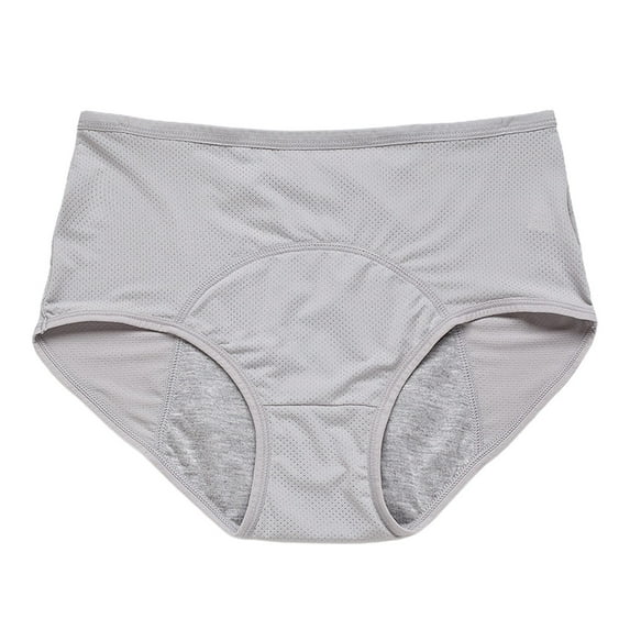 dmqupv Womens Panties Underwear for Women Leak Proof Cotton Overnight Menstrual Panties Briefs Silver 3XL