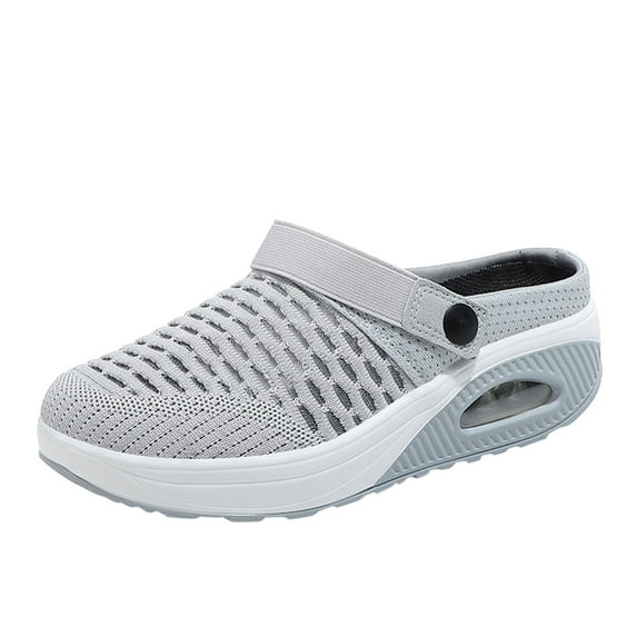 dmqupv Work Women's Max Cushioning Wide Sneaker Thick Bottom Air Cushion Casual Sports Shoes Sneaker for Women Technicalsportshoe Grey 6.5