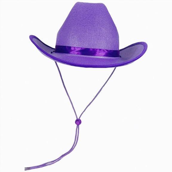 dmqupv Youth Cowboy Hat Western Cowboy Hat for Kids Small Short Wide Brim Beach Cowgirls Cowboys Hats Purple,4-9 Years