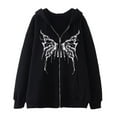 thumbnail image 1 of dmqupv Zipper Hoodies for Men Cotton Men's Graphic Print Long Sleeve Drawstring Hoodie Pullover Sweatshirt Black M, 1 of 4