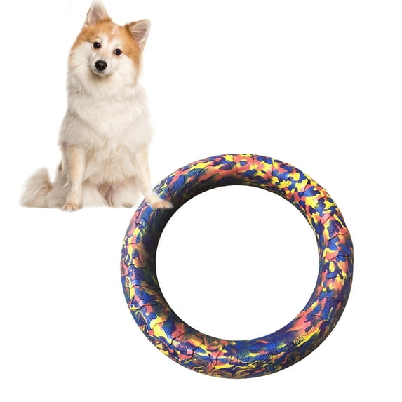 dnusflzt Indestructible Dog Toys,EVA Lightweight Floating Dog Aggressive Chewers Flying Discs Toy Animal Training Ring for Pet Supplies