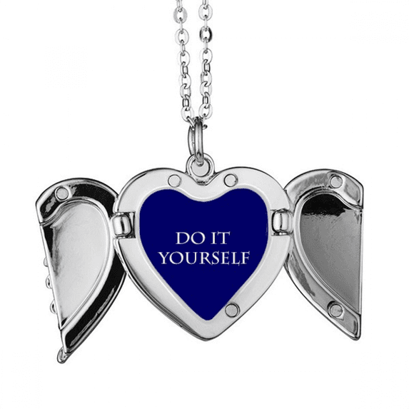 do it yourself self-reliance angel wings necklpendant fashion