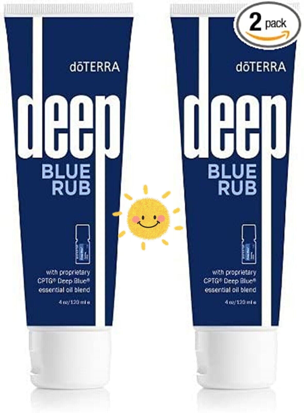 doTERRA Deep Blue Rub,Topical Massage Soothing Cooling Oils,Sleep Support,4 oz(Pack of 2)