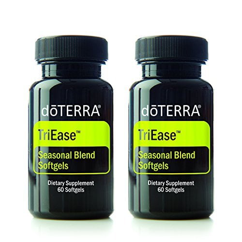 doTERRA TriEase Seasonal Blend Softgels, Digestive Essential Oil Soft Gel, 2 Pack