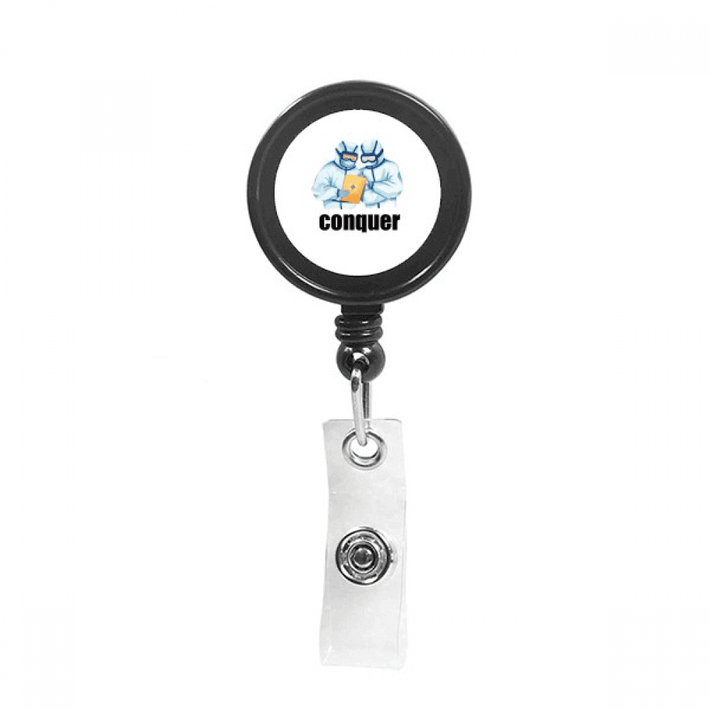 doctor customer service suffe research Retractable Keychain Badge Holder ID Badge