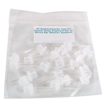 doctor easy elephant & rhino ear washer disposable tips, bag of 20