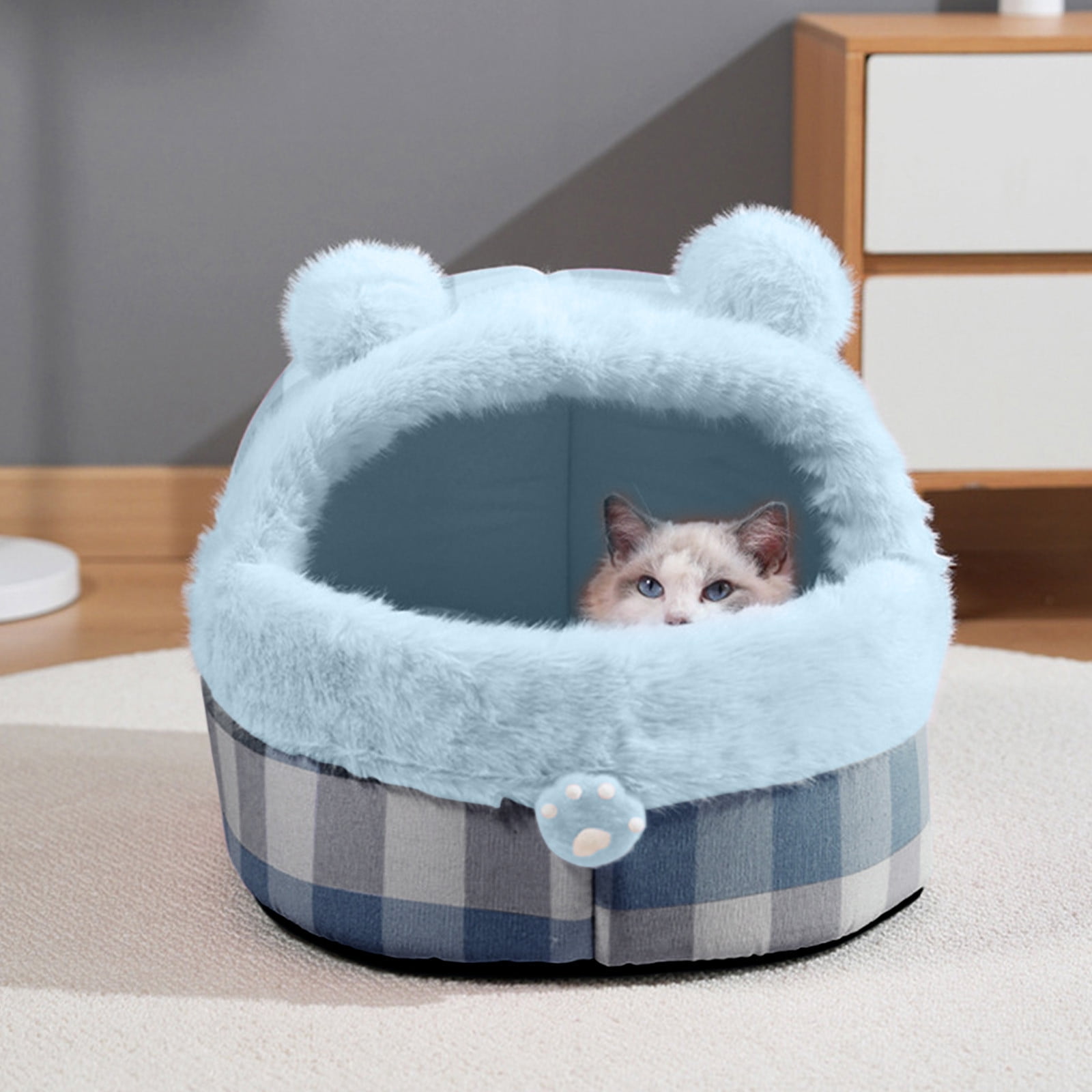 dog beds Cats Beds For Indoor Cats Cats House For Pet Large Cats Cave For Pet Bed Foldable Multifunctional Cats Beds And Furniture With Cats And Mat
