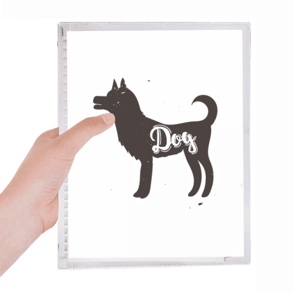 dog black and white animal notebook loose diary refillable journal statiry