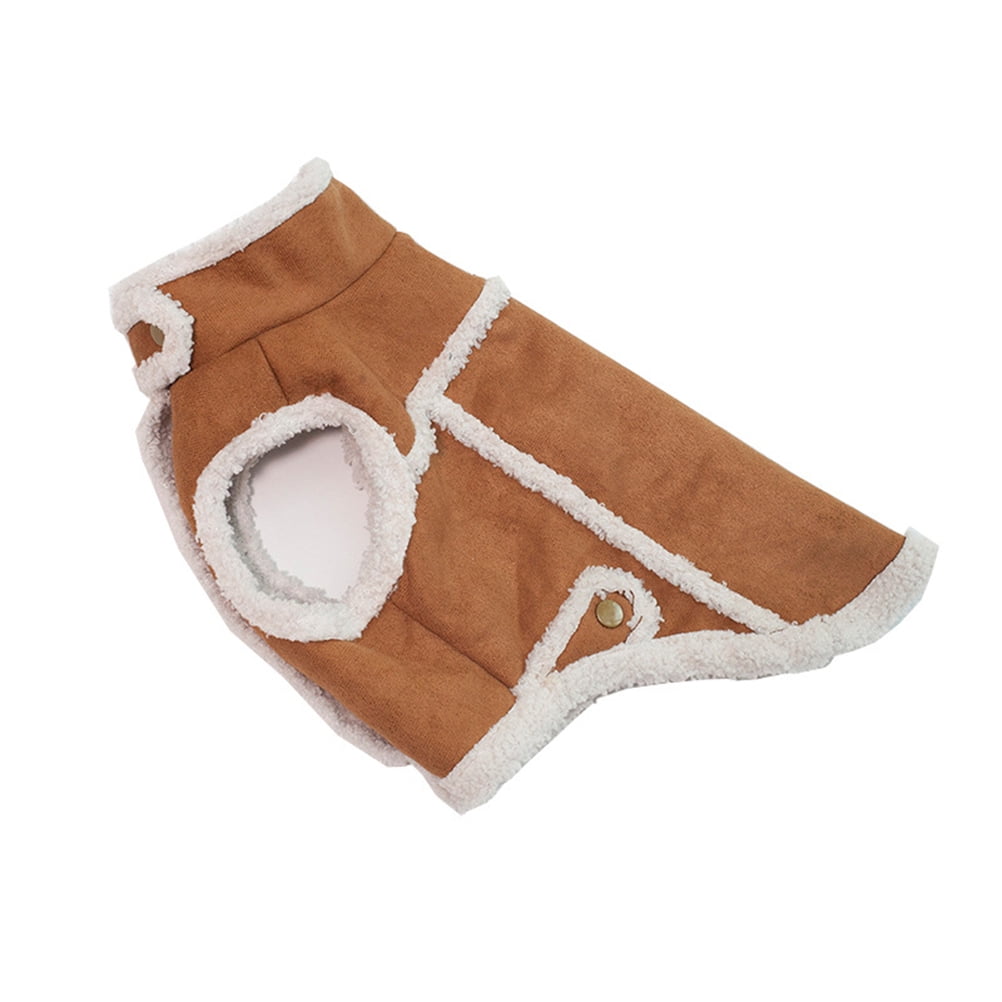 dog clothes Winter Pet Warm Coat England Style Clothes Suede Fabric Pet