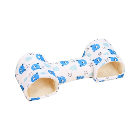 dog kennel Guinea Pig Bed Hideout Tunnel Blue With Bottom Washable SmallHouse Cave For Rabbits Chinchillas Hamsters Ferrets