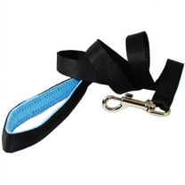 dog leash 1" wide nylon 4ft length with padded handle black large