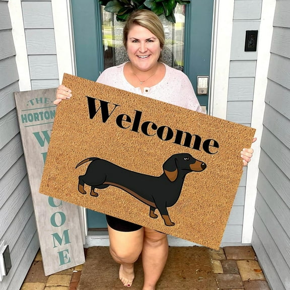 dog printed carpet mat