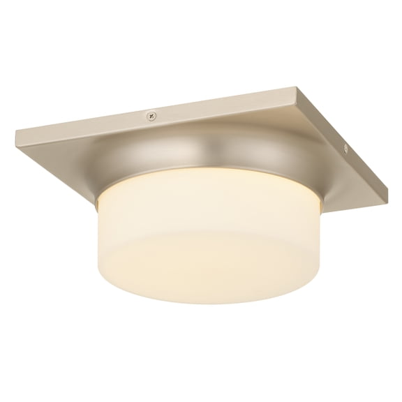 dokea 10-in Brushed Nickel LED Flush Mount 3000K/4000K/5000K Dimmable Light