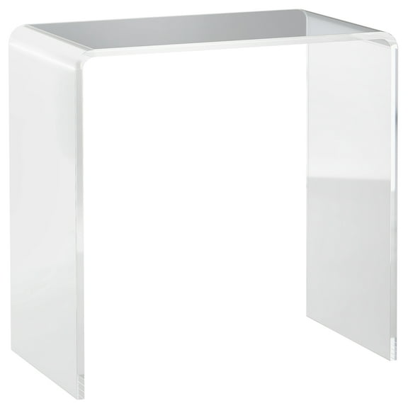 dokea 21" Long Rectangle Acrylic Waterfall Coffee Table, Clear - Coffee Tables