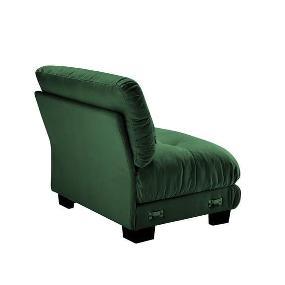 dokea 27 Armless Sofa with 1 Pillow - Green Fabric