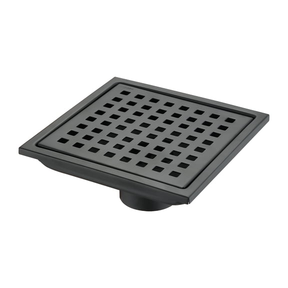 dokea 6 Inch Square Shower Floor Drain - SUS 304 Stainless Steel - Removable Grate