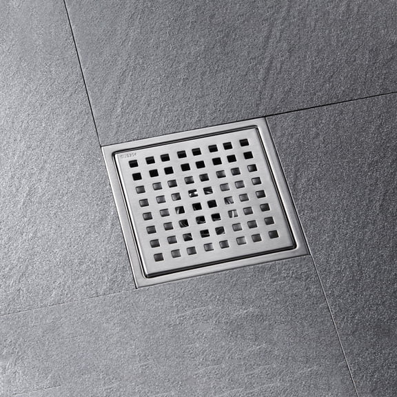 dokea 6 Inch Stainless Steel Shower Floor Drain Grid - Square Design