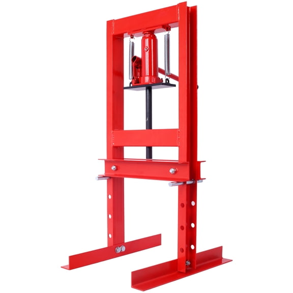 dokea 6 Ton Red Hydraulic Shop Press - H-Frame Adjustable Floor Press