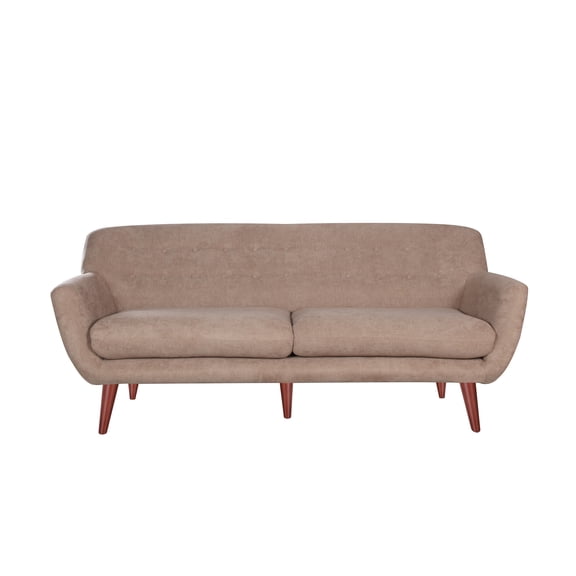 dokea BRENNA Sofa - Tan Leather Living Room Couch - 83"W - Sofas