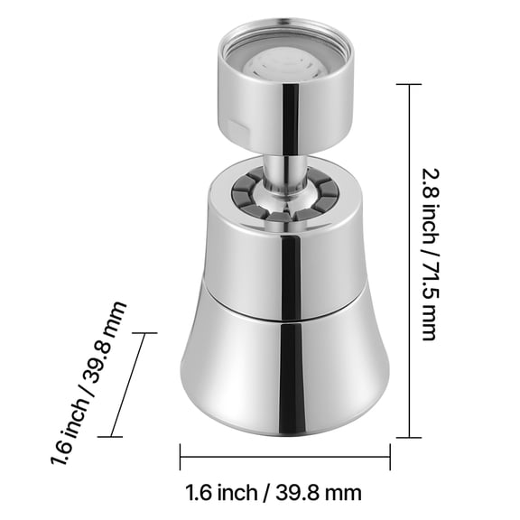 dokea Faucet Aerator 5-Flow Sprayer, 360 Swivel Brass Adapter