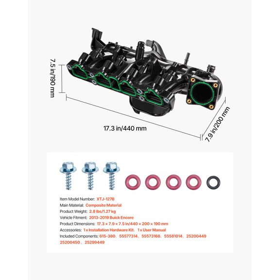 dokea Intake Manifold Gasket O-Ring Kit for 2013-2019 Buick Encore