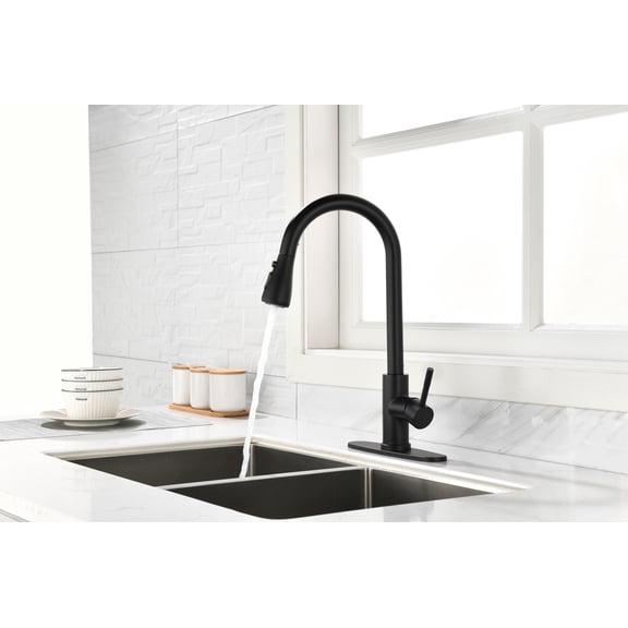 dokea Kitchen Faucet with Pull Out Spray - 360 Rotation - Chrome Finish