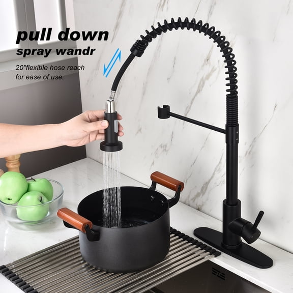 dokea Kitchen Faucet with Pull Out Spray - 360 Rotation - Chrome