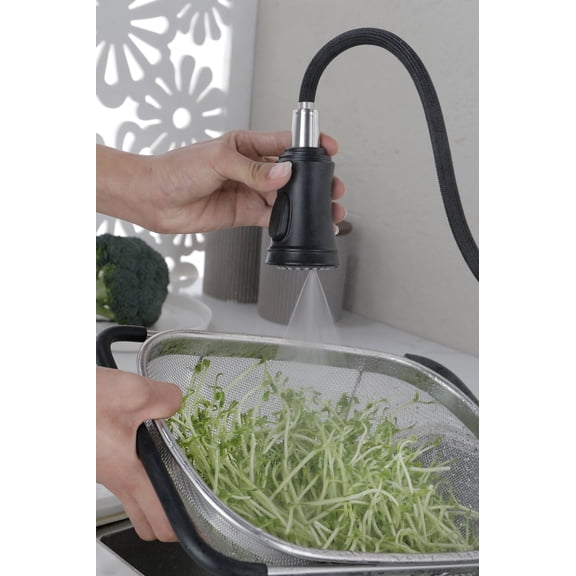 dokea Kitchen Faucet with Pull Out Spray - 360 Rotation - Chrome