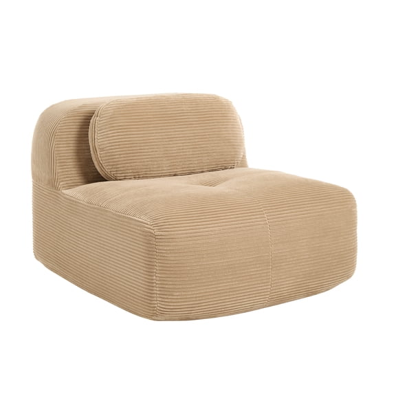 dokea LSF&RSF Camel Corduroy Corner Sofa (85")