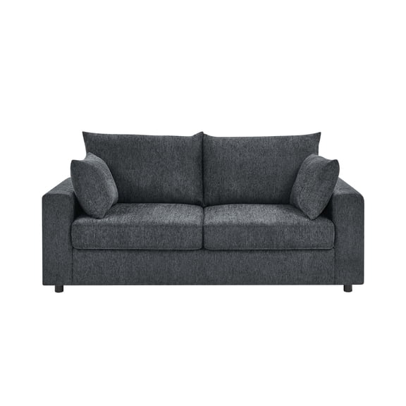 dokea Modern 78 Upholstered Sofa with Pillows - Deep Cushions, Gray