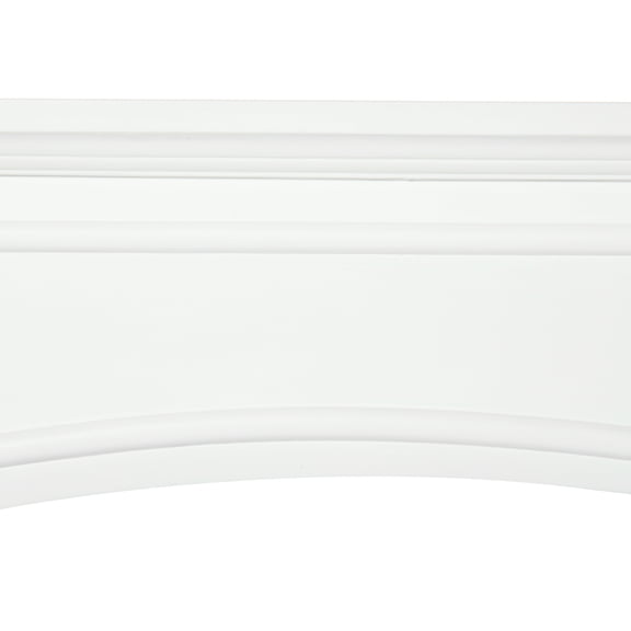 dokea Modern Fireplace Mantel Surround, 29 White MDF Hearth Decor