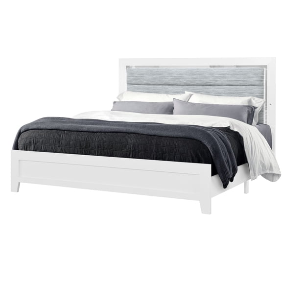 dokea OMODA White Twin Bed with LED Accent Lighting