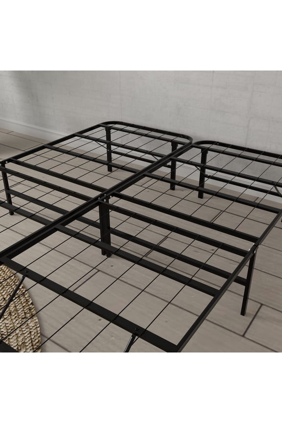 Omne Steel Black Twin XL Platform Foundation - No Box Spring Needed